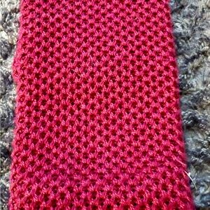 Vintage Neil Martin USA 100% Cotton Knit Tie Red Square End Preppy Ivy Menswear